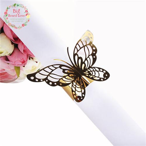 40pcs Creative Butterfly Napkin Rings, Tableware - ChristmaShop
