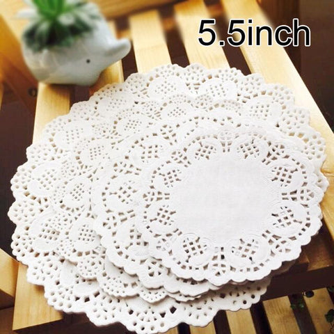 100 Pcs Eco-Friendly Grease-Proof White Paper Doilies for Decoration - ChristmaShop