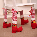 1pc Table Leg Chair Foot Covers Santa Claus Navidad 2019 Christmas Decoration for Home Chair Table Cover Decor New Year Supplies - ChristmaShop